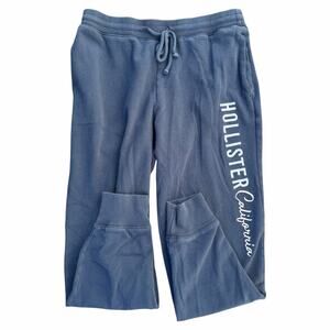 Hollister Navy Blue Logo Sweatpants Size Medium